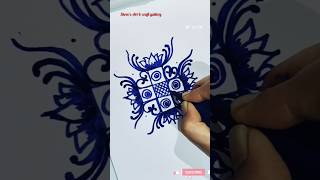 Easy Dot Design✏️ Dot Drawingdots dotdrawing shortsfeed trending viralvideo [upl. by Enelhtac]