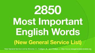 2850 Most Important English Words NGSL  With definitions in easy English [upl. by Delanie]