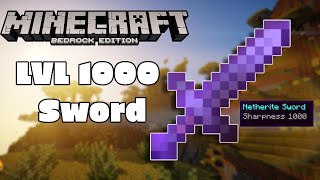 How to Get a Sharpness 1000 Sword In Minecraft Bedrock [upl. by Eelyr]