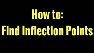 How to Find Inflection Points [upl. by Kerman]