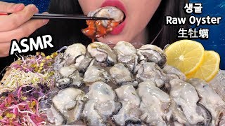 ASMR RAW OYSTER NO TALKING KOREAN MUKBANG 생굴 리얼사운드 먹방 [upl. by Ahsocin9]