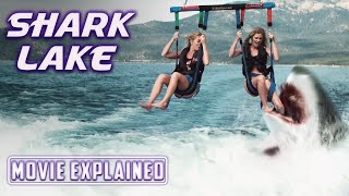 Shark Lake 2015 Movie Explained in Hindi Urdu  Shark Movie [upl. by Dnarb973]