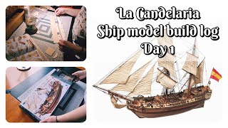 La Candelaria ship model build log day 1📌 [upl. by Gina]