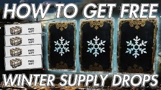 HOW TO GET 65 FREE WINTER SUPPLY DROPS WW2 How To Get Free Winter Supply Drops [upl. by Irrab]