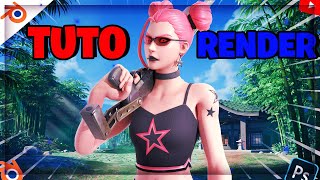 TUTO Render 3D Fortnite avec Blender  Comment faire des renders Fortnite sur Blender  2023 [upl. by Dann982]