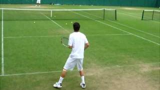 Grigor Dimitrov practising at Wimbledon 2009 [upl. by Nnair]