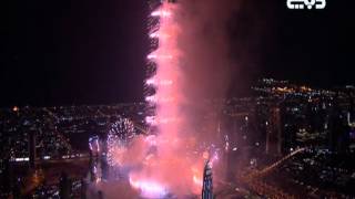 1080 HD New Year 2013 Dubai Burj Khalifa Fireworks Celebration UAE 5 Minute Video [upl. by Zach]