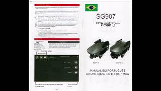 MANUAL DRONE SG 907 SE E SG907 MAX EM PORTUGUÊS [upl. by Nerol]