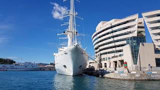 Wind Surf Sailship Windstar cruises Barcelona [upl. by Louanne]