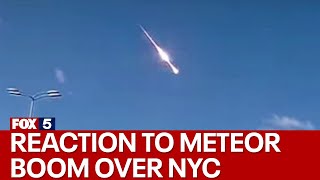 Tristate residents react to meteor boom over NYC [upl. by Olimreh]