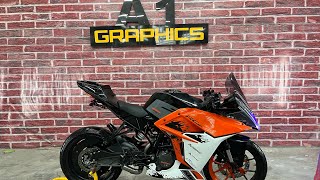 ktm rc modification 😍😍 x2bodykit in delhi A1GRAPHICS [upl. by Norina]