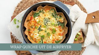 Wrap quiche uit de AirFryer lekker en simpel 🤤  LeukeReceptennl [upl. by Azral]