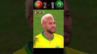 Portugal vs Brazil 2023 Imaginary Friendly Match Highlights shorts youtube football [upl. by Arakaj]