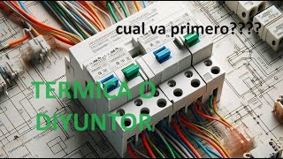 ELECTRICIDAD Como SE CONECTA un DISYUNTOR Y TERMICA Que va Primero [upl. by Zondra980]