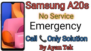 Samsung A20s Network Problem Solution No Service Emergency Call Only Network problem Full Details [upl. by Ived]