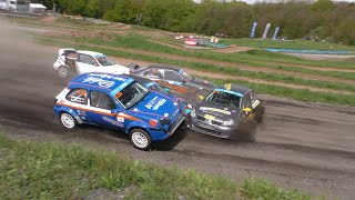 DRX Lauf 1 Schlüchtern Rallycross 2024  Best of Action Sound  by Rallyeszene [upl. by Aekerly881]