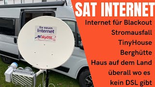 Satelliten Internet skyDSL im Tinyhouse Berghütte oder bei Blackout Stromausfall [upl. by Kitrak]