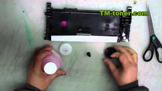 How to refill the Samsung clp365wCLX3305FW toner cartridge [upl. by Maloy798]