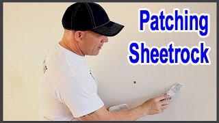 Patching Sheetrock DIY Drywall Hacks [upl. by Nilhsa]