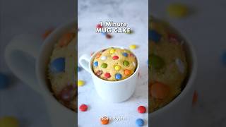 1 Minute MampMs MUG CAKE ❤️  Easy Microwave Desserts [upl. by Faxan687]