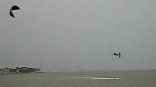 Tropical Storm Fay Kiteboard Crash [upl. by Buddie652]