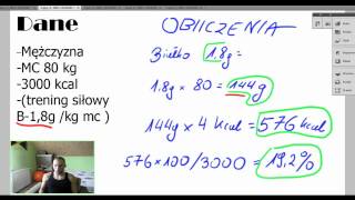 Jak obliczyć białko węglowodany tłuszcze w diecie Kalorie gramy procenty [upl. by Analrahc]
