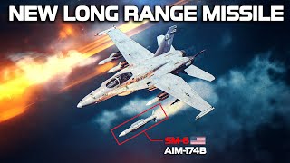 AIM174B United States New LongestRange Air To Air Missile  F18C Hornet Vs Su27  Su57  DCS [upl. by Aryamoy]