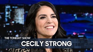 Cecily Strong Spills on Her SNL Departure and Why She Displays Wigs in Her Home  The Tonight Show [upl. by Nolak]