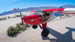 A Kitfox a Husky and a Cub fly into the desert… [upl. by Aibara]