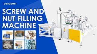 ZONESUN ZSLSM15 Nut and Bolt Packing Machine Screw Granule Filling Machine [upl. by Whiney]