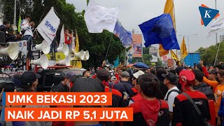 UMK Kabupaten Bekasi Naik Jadi Rp51 juta Lebih Tinggi dari Jakarta [upl. by Htiduy]