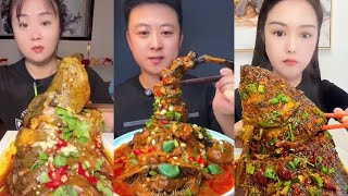 Asmr Eating 🐟 Braised Big Carp Holy Eating Fish Spicy Braised Fish🐠 148 [upl. by Haldis310]