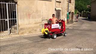 Vogue à lancienne Bouis 01 juillet 2018  Villebois Pierre et Château  Caisses à savon [upl. by Lewes626]