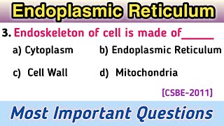 MCQs on Endoplasmic Reticulum  cell mcq questions cell mcq questions and answers  biology mcqs [upl. by Eehsar]