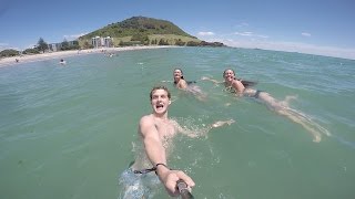 SWIMMING IN THE OCEAN  Vlogmas 2014 [upl. by Hoskinson]