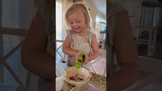 Pitting cherries she picked granddaughter fun yummy shorts short youtubeshorts [upl. by Eirrehc724]