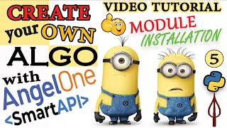 How to install modules for python in windows Bulk installation Angelone Smartapi Create own Algo [upl. by Nyrmak]