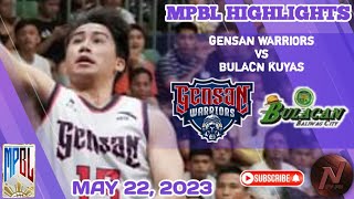 MPBL HIGHLIGHTS GENSAN WARRIORS VS BULACAN KUYAS MAY 22 2023 [upl. by Gottuard]