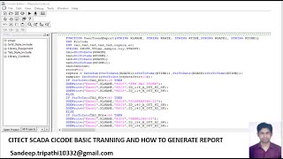 CITECT SCADA DATA LOGGING AND CICODE BASIC TRANNING [upl. by Schlessinger]