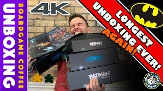 Batman Gotham City Chronicles 4k Unboxing with Board Game Coffee [upl. by Mitran]