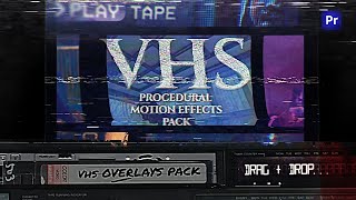 Procedural Distortion Effects For Premire Pro  VHS Overlays VCR Retro CRT Old TV Filters [upl. by Niassuh853]