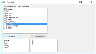 C Tutorial  Get Checked Items In a CheckedListBox  FoxLearn [upl. by Smukler884]