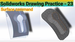 Solidworks drawing practice 23  Solidworks Drawing [upl. by Hillie472]