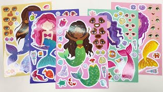 ASMR Decorate with Sticker Book The Little Mermaid  P2 [upl. by Verlie324]