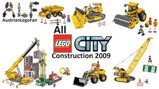 All Lego City Construction Site Sets 2009  Lego Speed Build Review [upl. by Asiek]