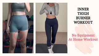 Melt Inner Thigh Fat with No Equipment  İç Bacak Eritme ve Sıkılaştırma Egzersizi athomeworkout [upl. by Assiroc]