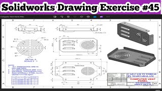 Solidworks Drawing Practice 45  Solidworks Sheet metal cabinet [upl. by Gran]