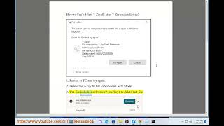 Fix Can’t delete 7Zipdll after 7Zip uninstallation on Windows [upl. by Ijneb973]