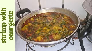 চিংড়ি দিয়ে জুকিনি রান্না  Shrimp with courgette zucchini  Safa’s Mum UK [upl. by Irrek312]