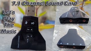 USB sound card  Dual Audio Output  71 Channel  Dual Mic Support  Multimedia Keys [upl. by Coward838]